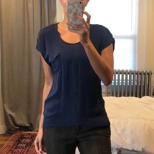 T Los Angeles blue silk blouse - XS